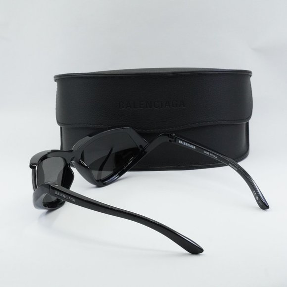 FINAL PRICE NEW BALENCIAGA BB0289S 001 BLACK SILVER SUNGLASSES - Picture 6 of 10